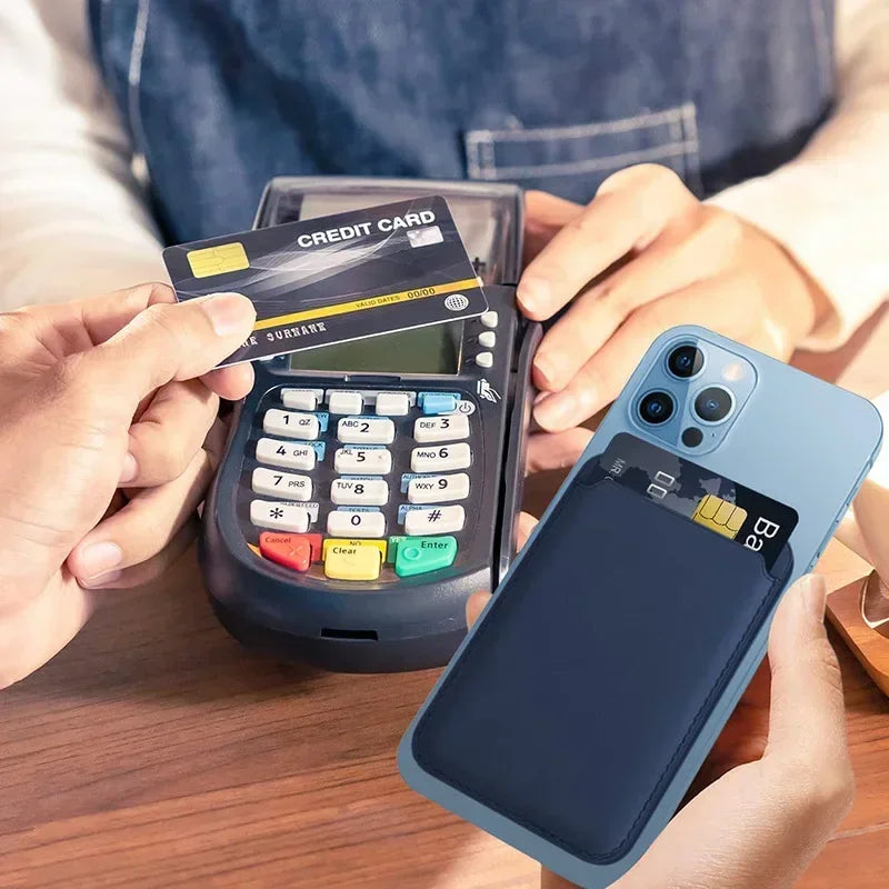 Magnetic Leather Wallet Case